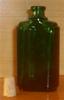 1 oz. Green Glass Flask Bottle w/ Cork Cap